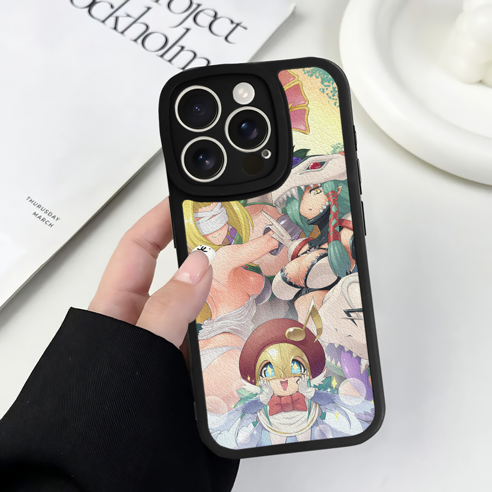 （画像用） Digimon デジタルモンスター/デジモン 【iPhone 16シリーズ対応】シリコンスマホケース（レザー調） 材質：シリコン